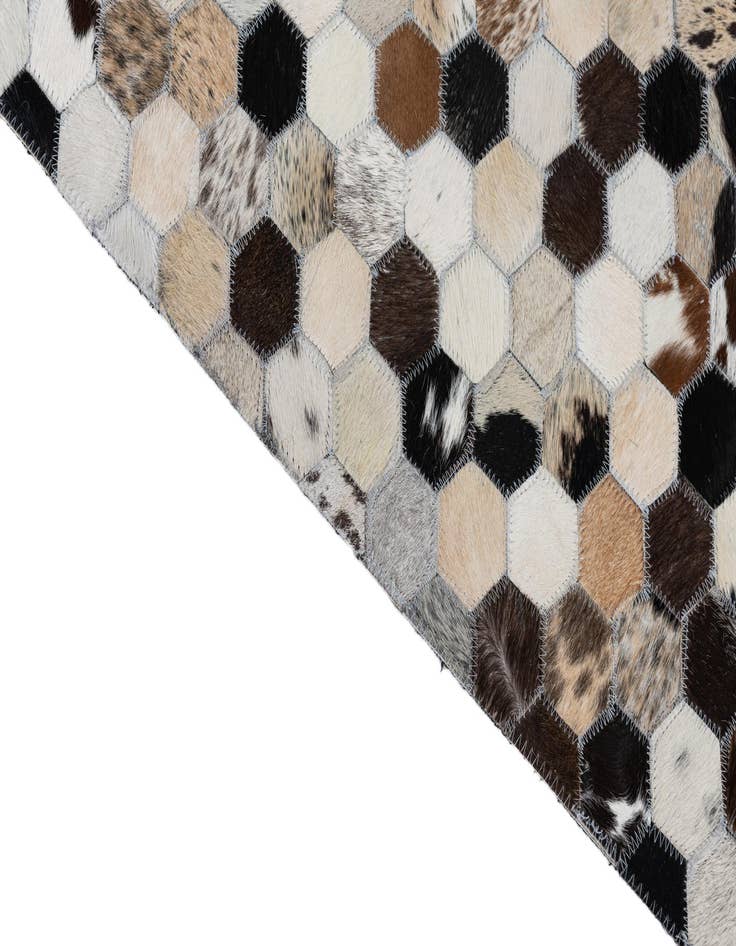 Detail image of  5' x 7' 10 Cowhide Leather Rug