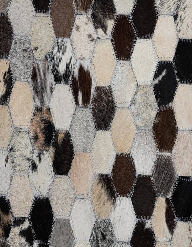 Detail image of  5' x 7' 10 Cowhide Leather Rug
