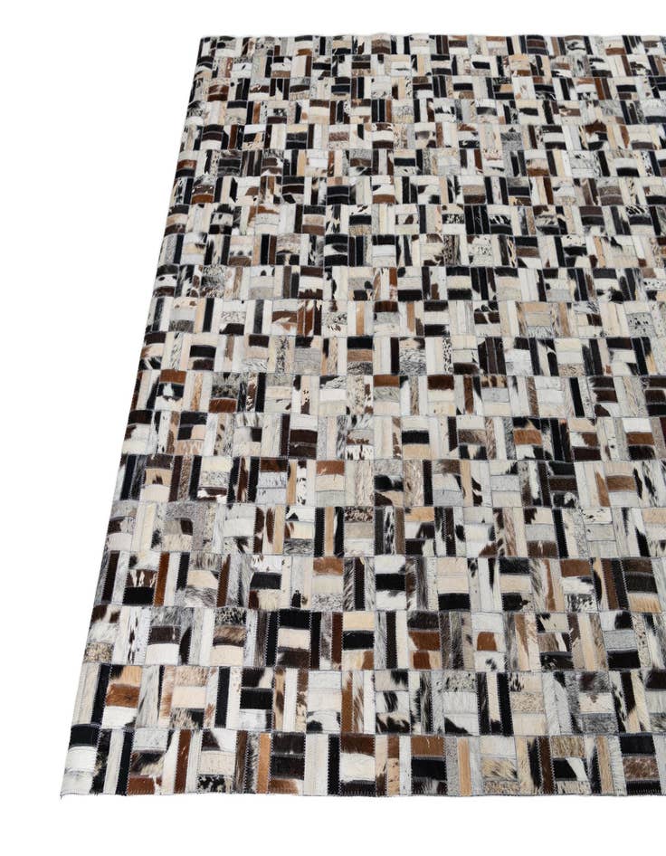 Detail image of  5' x 7' 10 Cowhide Leather Rug