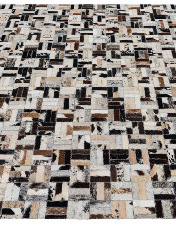 Detail image of  5' x 7' 10 Cowhide Leather Rug