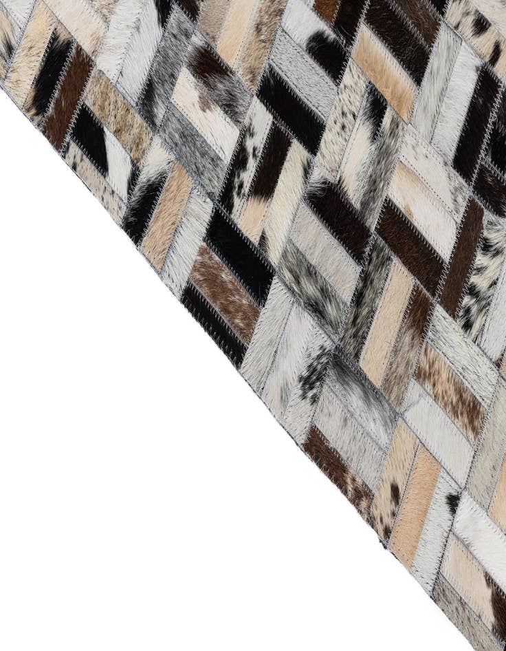 Detail image of  5' x 7' 10 Cowhide Leather Rug