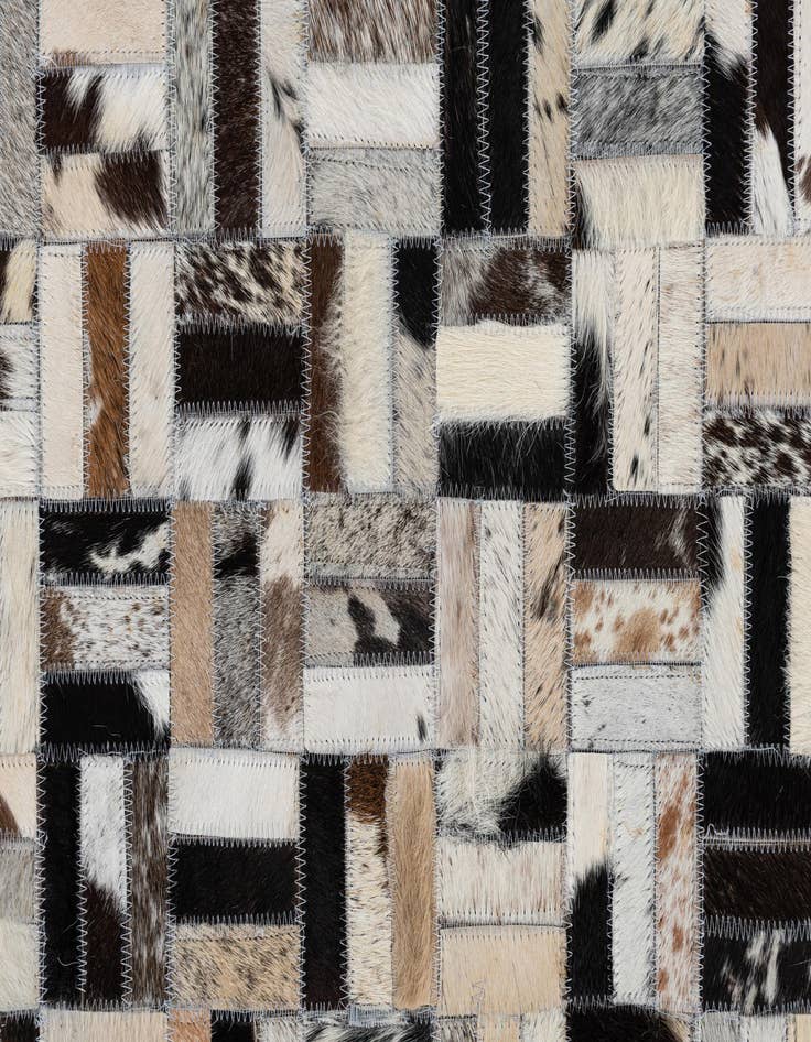 Detail image of  5' x 7' 10 Cowhide Leather Rug