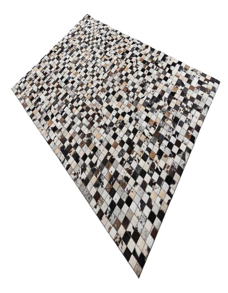 Detail image of  5' x 7' 10 Cowhide Leather Rug