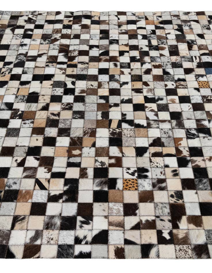 Detail image of  5' x 7' 10 Cowhide Leather Rug