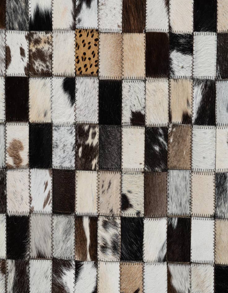 Detail image of  5' x 7' 10 Cowhide Leather Rug