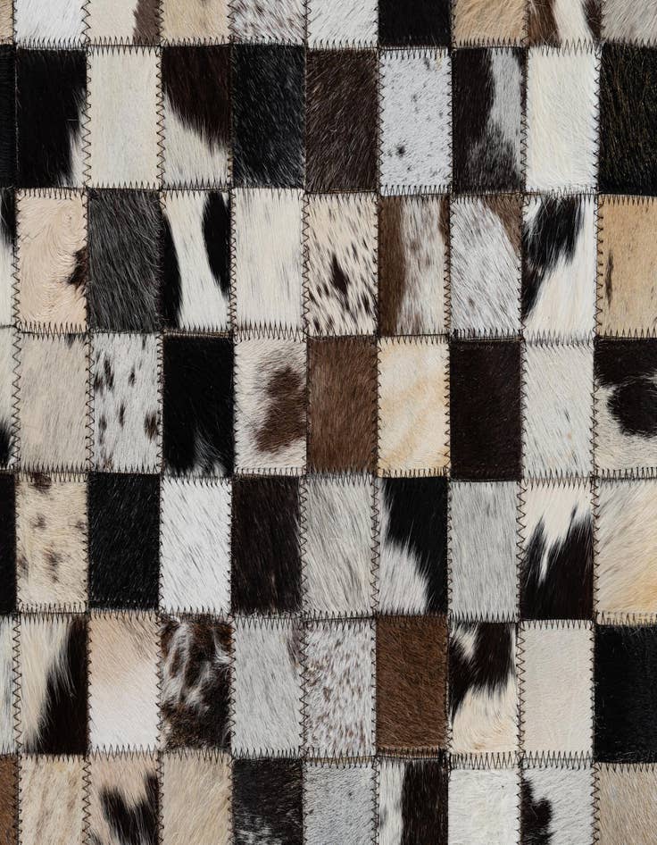 Detail image of  5' x 7' 10 Cowhide Leather Rug