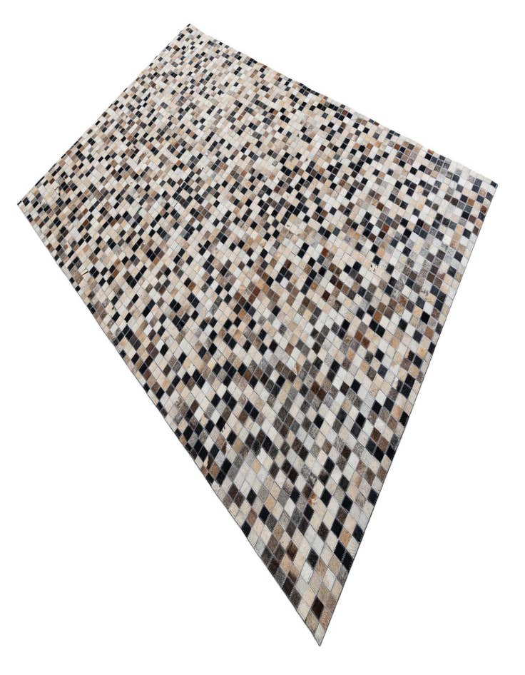 Detail image of  4' 10 x 7' 10 Cowhide Leather Rug