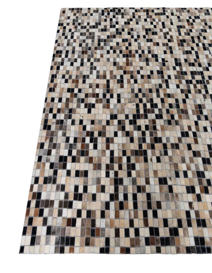 Detail image of  4' 10 x 7' 10 Cowhide Leather Rug