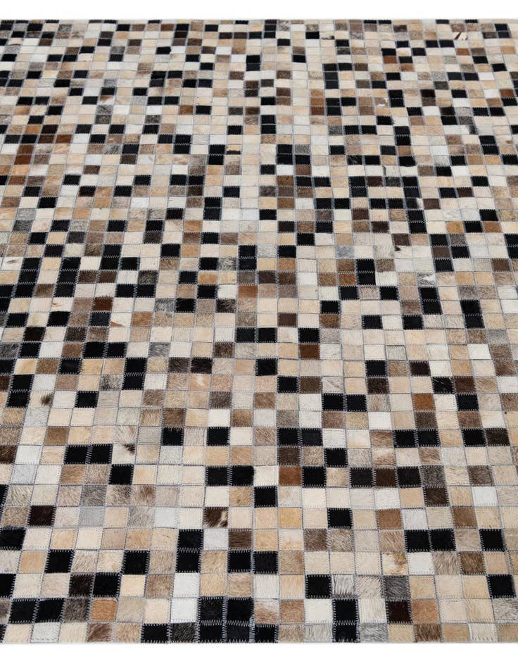 Detail image of  4' 10 x 7' 10 Cowhide Leather Rug