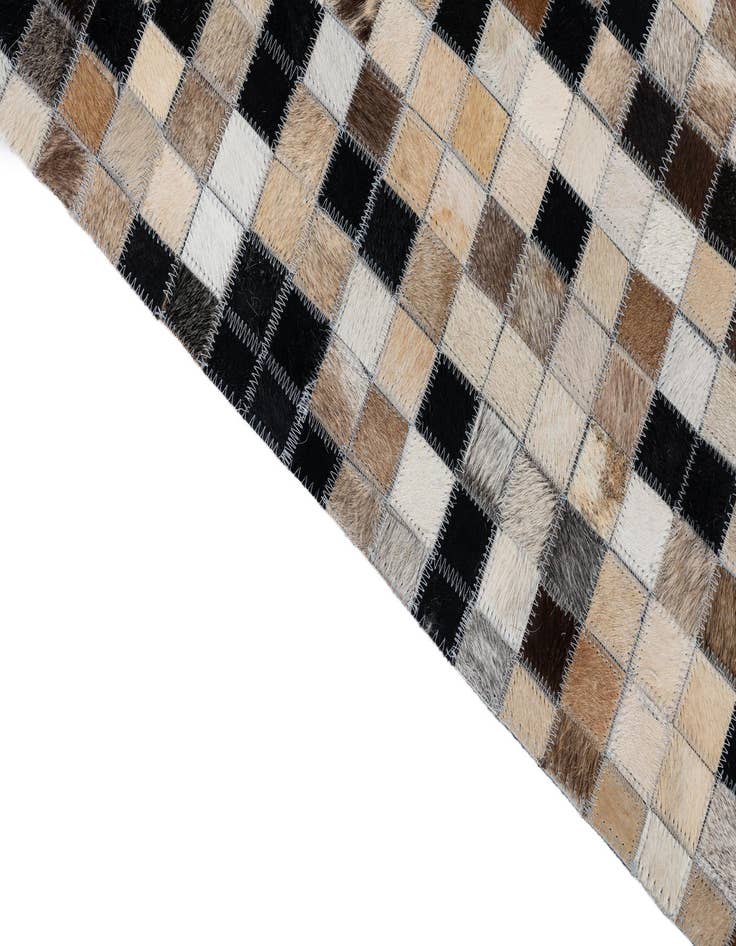Detail image of  4' 10 x 7' 10 Cowhide Leather Rug