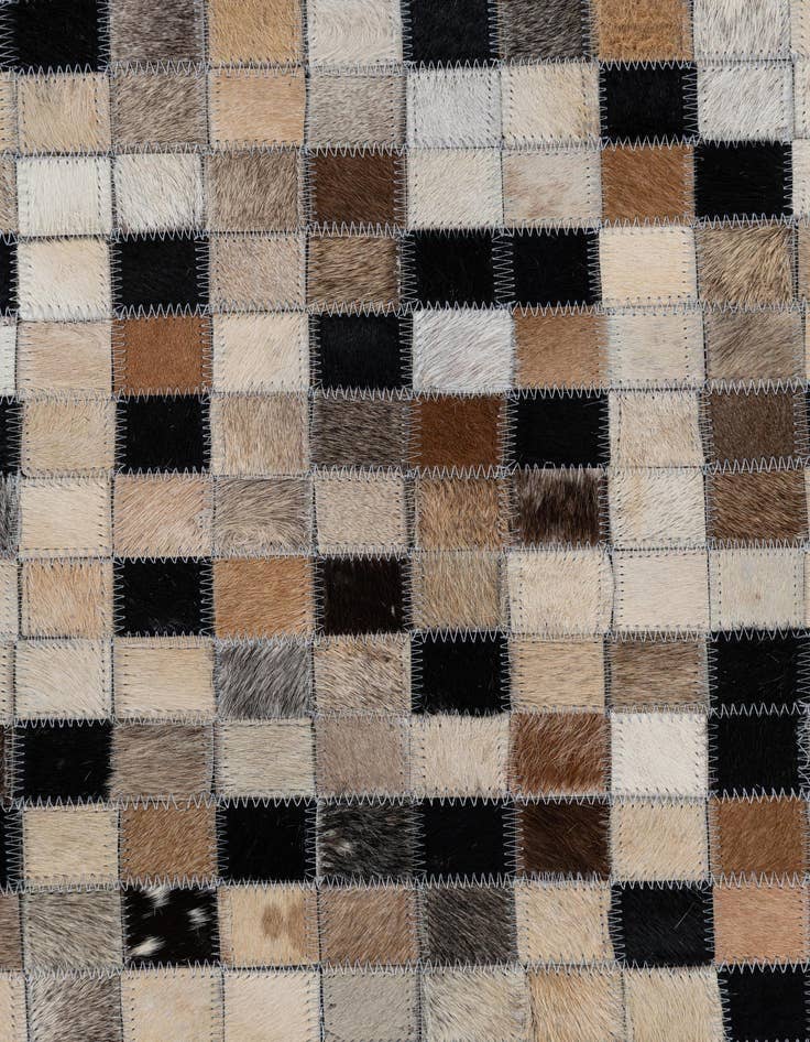 Detail image of  4' 10 x 7' 10 Cowhide Leather Rug