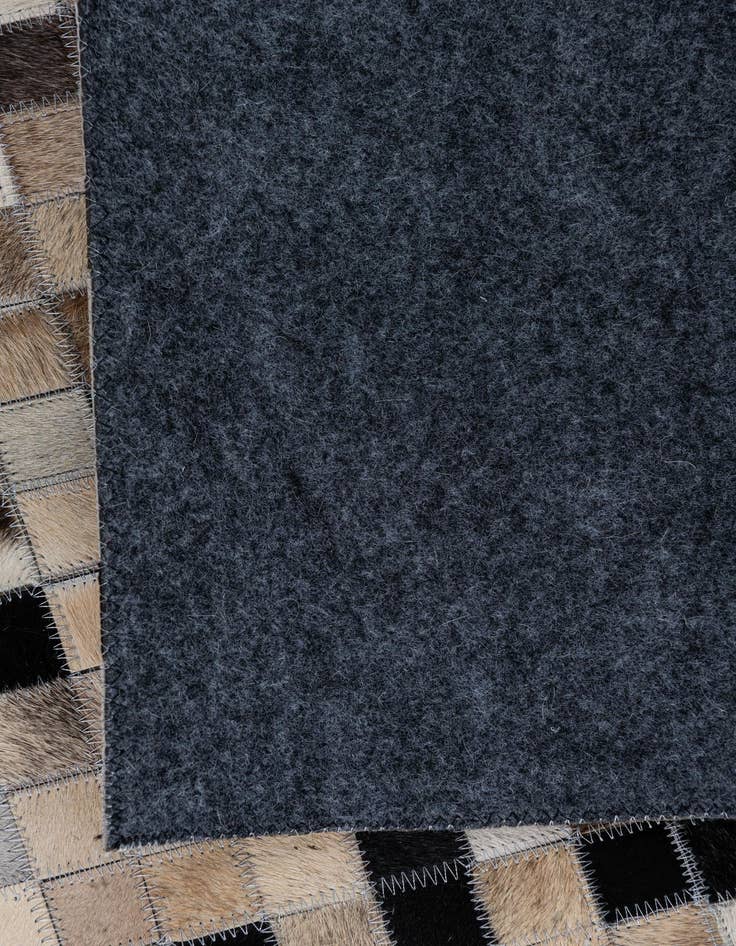 Detail image of  4' 10 x 7' 10 Cowhide Leather Rug
