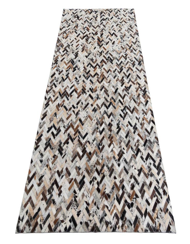 Detail image of  5' 1 x 7' 8 Cowhide Leather Rug