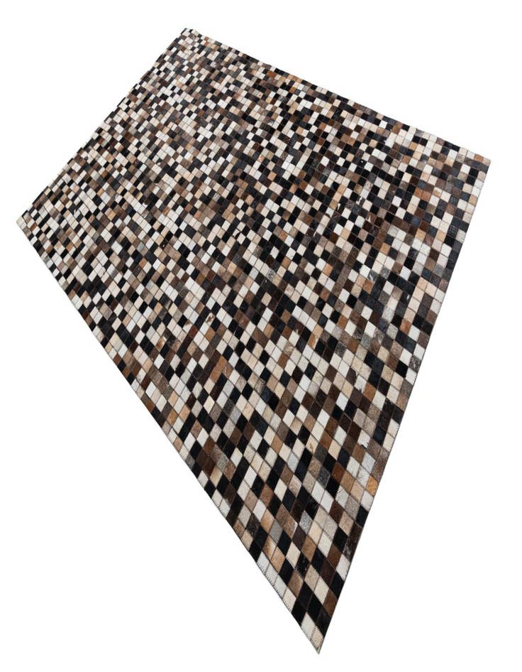 Detail image of  5' x 7' 8 Cowhide Leather Rug