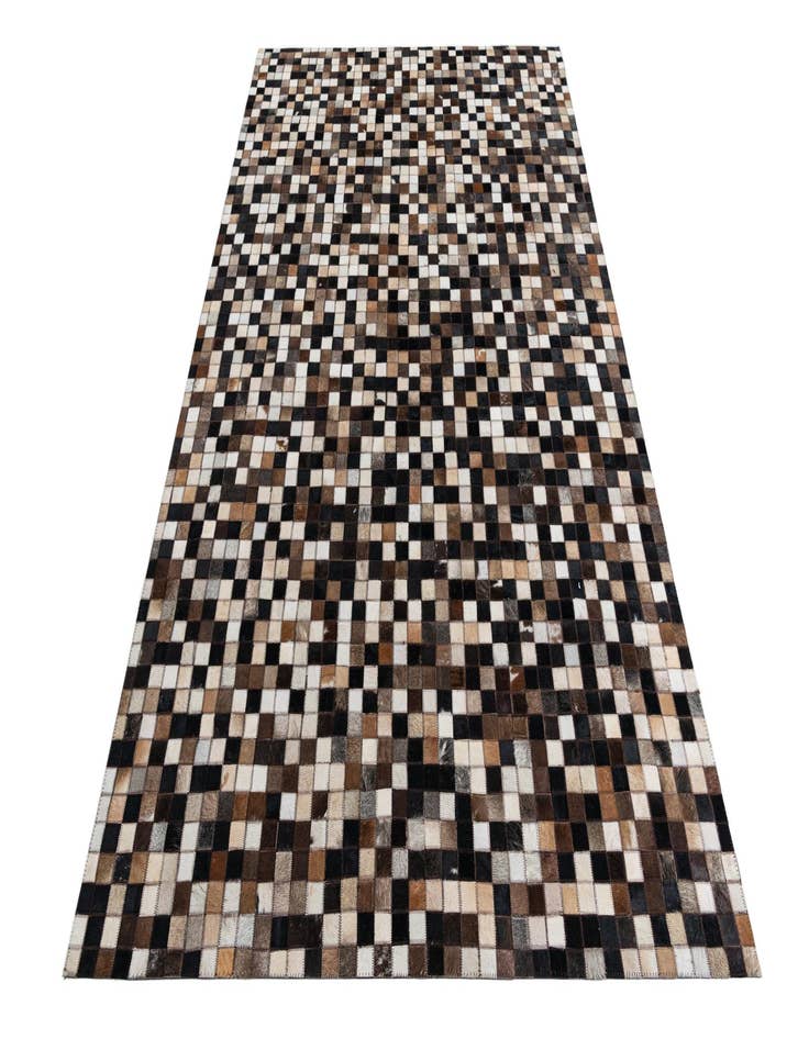 Detail image of  5' x 7' 8 Cowhide Leather Rug