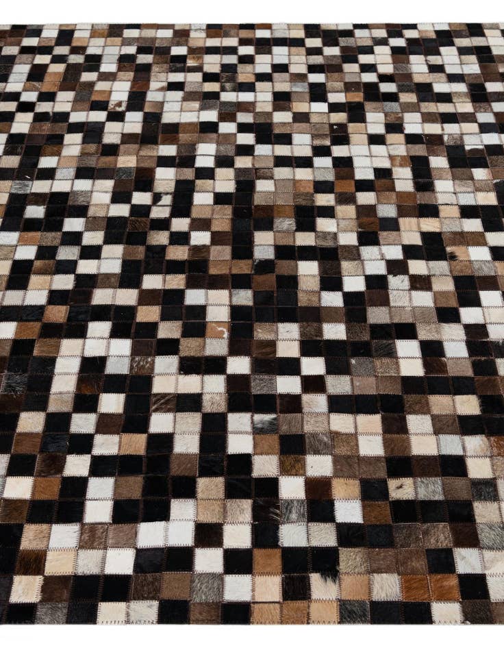 Detail image of  5' x 7' 8 Cowhide Leather Rug