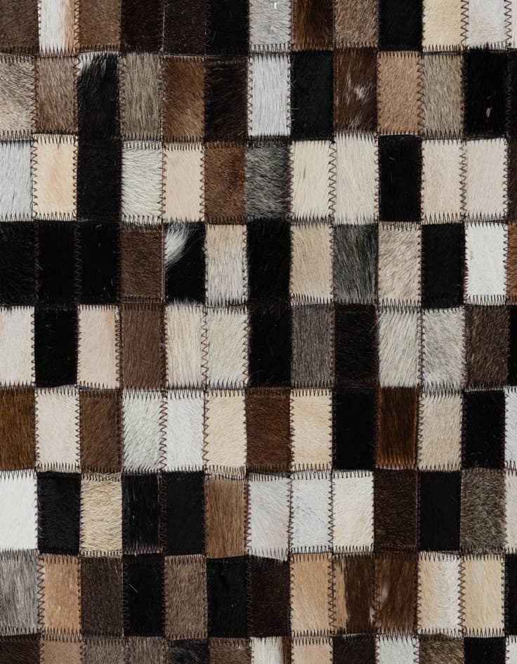 Detail image of  5' x 7' 8 Cowhide Leather Rug