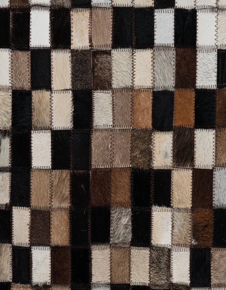 Detail image of  5' x 7' 8 Cowhide Leather Rug