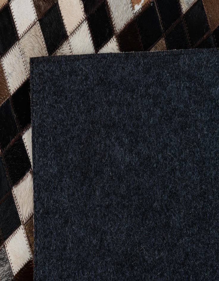 Detail image of  5' x 7' 8 Cowhide Leather Rug