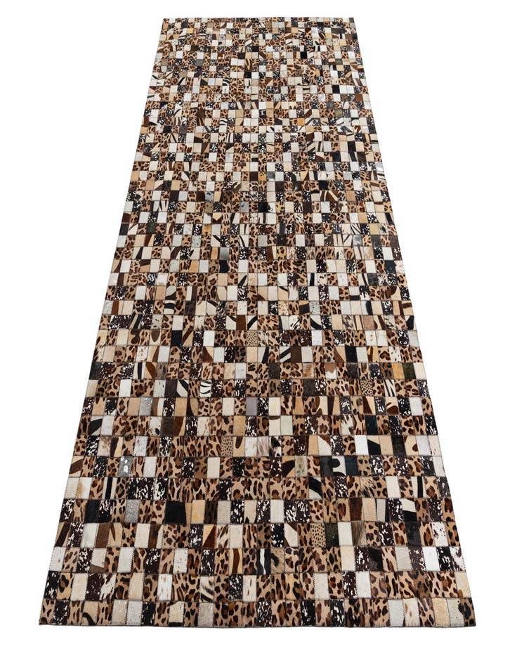 Detail image of  5' 1 x 8' 1 Cowhide Leather Rug