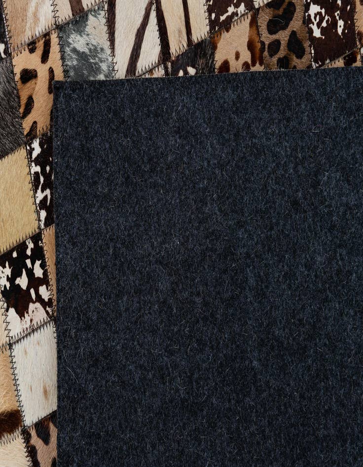 Detail image of  5' 1 x 8' 1 Cowhide Leather Rug