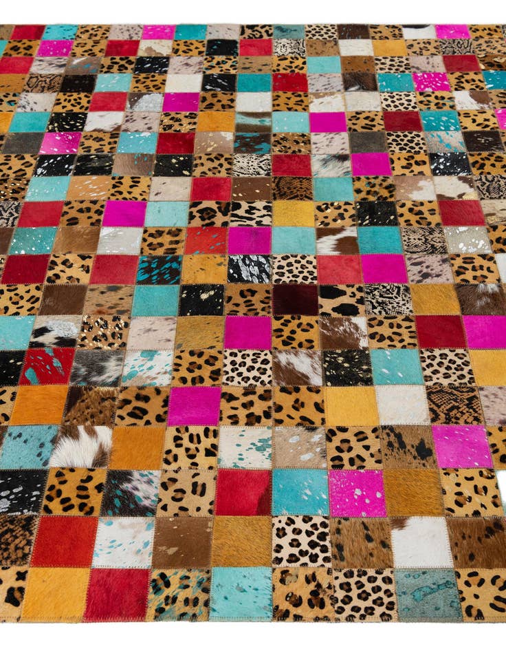 Detail image of  5' x 8' Cowhide Leather Rug