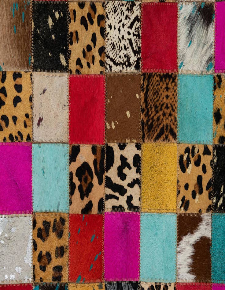 Detail image of  5' x 8' Cowhide Leather Rug