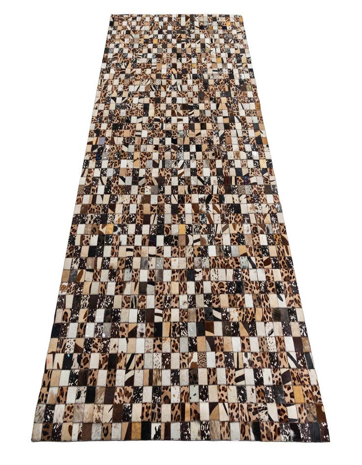 Detail image of  5' 1 x 8' 1 Cowhide Leather Rug