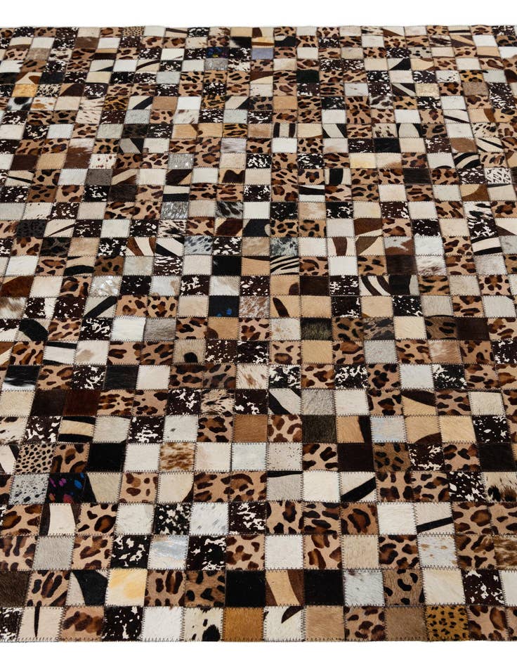 Detail image of  5' 1 x 8' 1 Cowhide Leather Rug