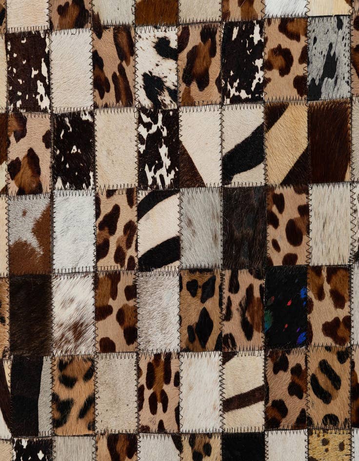 Detail image of  5' 1 x 8' 1 Cowhide Leather Rug