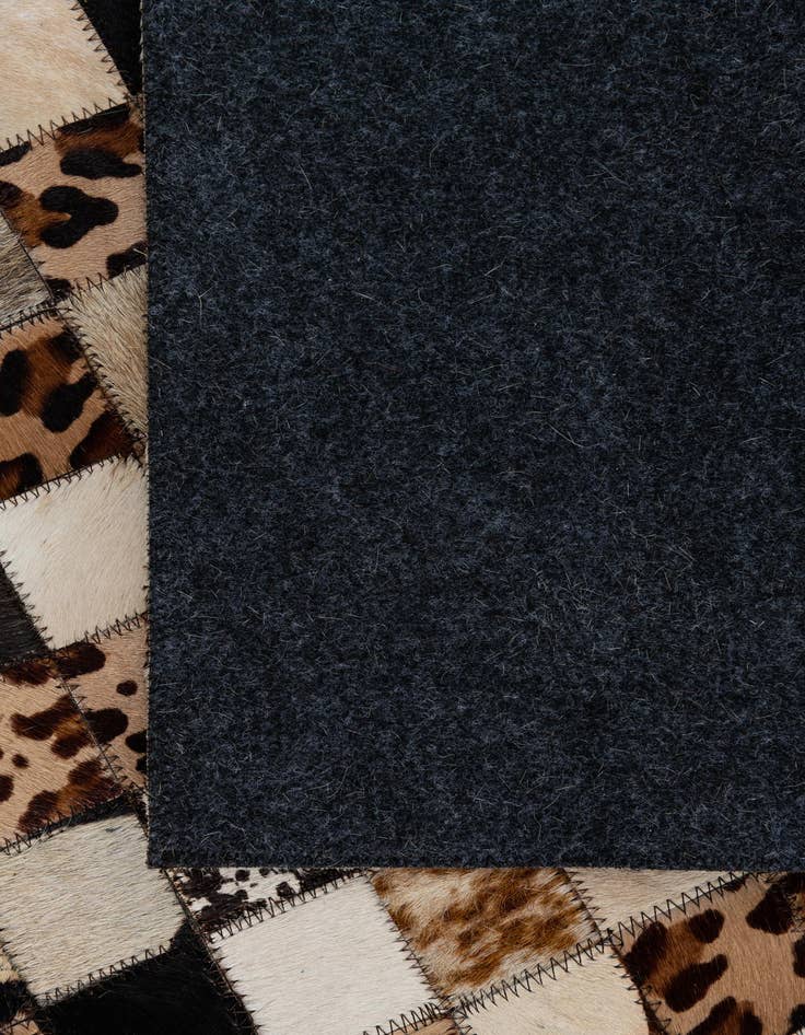 Detail image of  5' 1 x 8' 1 Cowhide Leather Rug