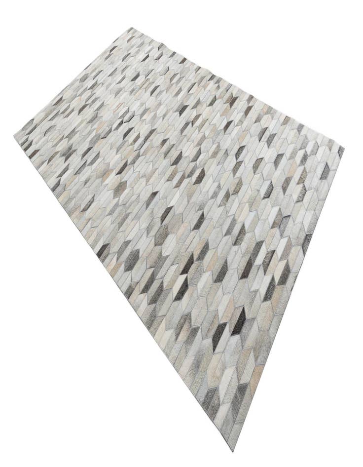 Detail image of  4' 10 x 8' Cowhide Leather Rug