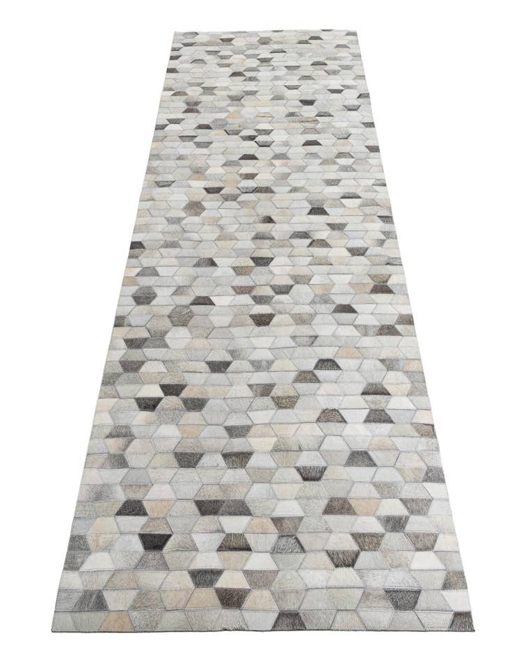 Detail image of  4' 10 x 8' Cowhide Leather Rug