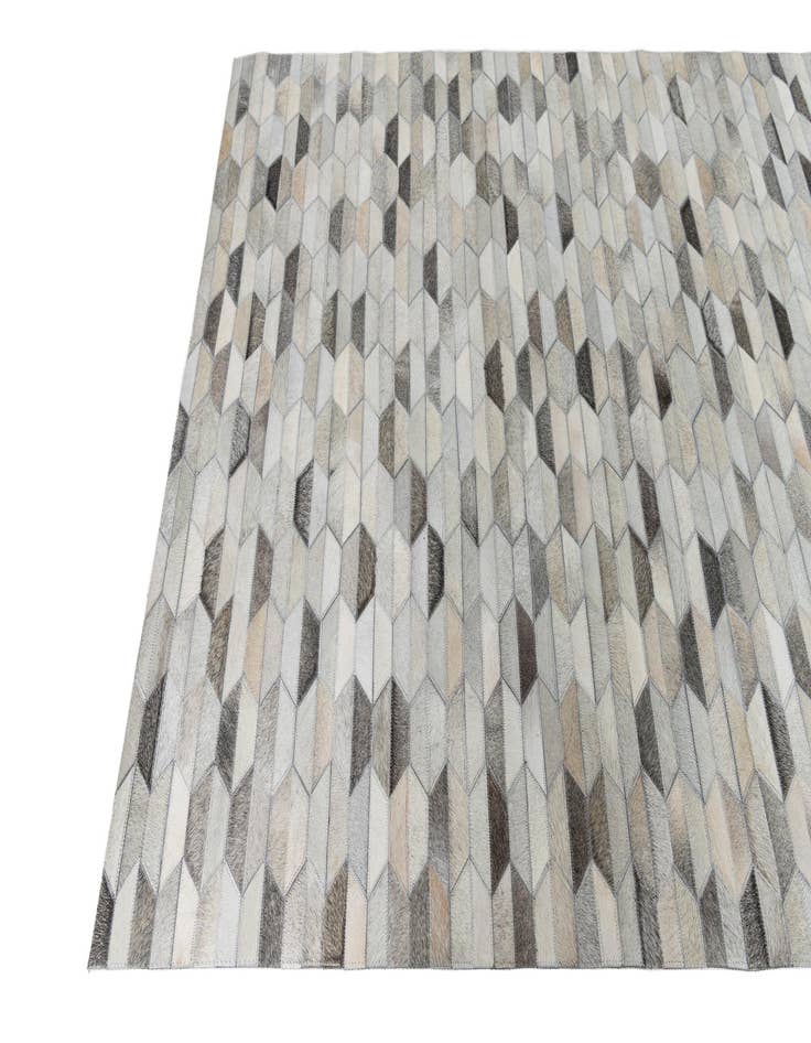 Detail image of  4' 10 x 8' Cowhide Leather Rug