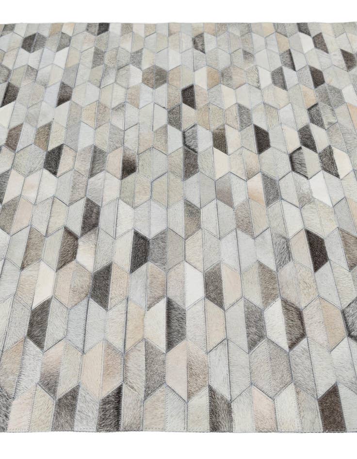 Detail image of  4' 10 x 8' Cowhide Leather Rug