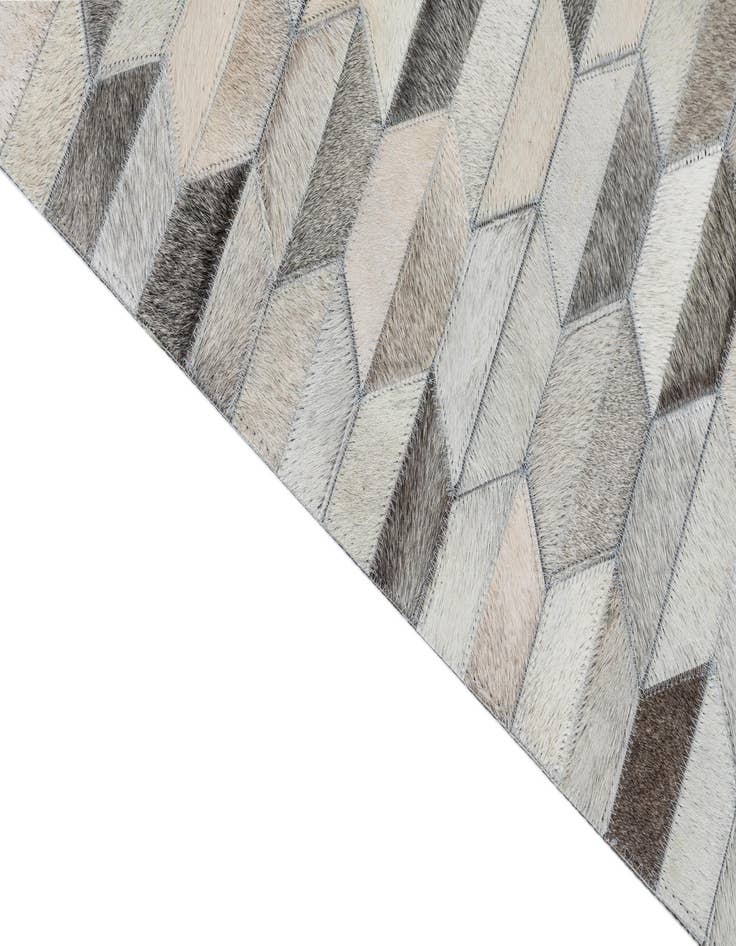 Detail image of  4' 10 x 8' Cowhide Leather Rug