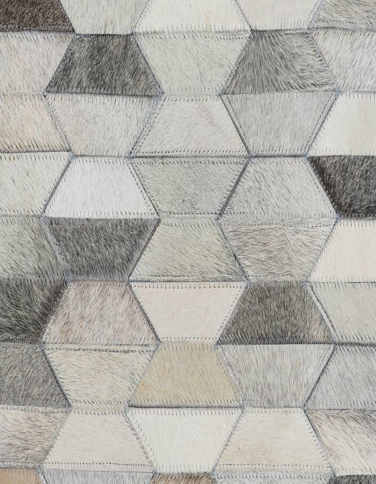 Detail image of  4' 10 x 8' Cowhide Leather Rug