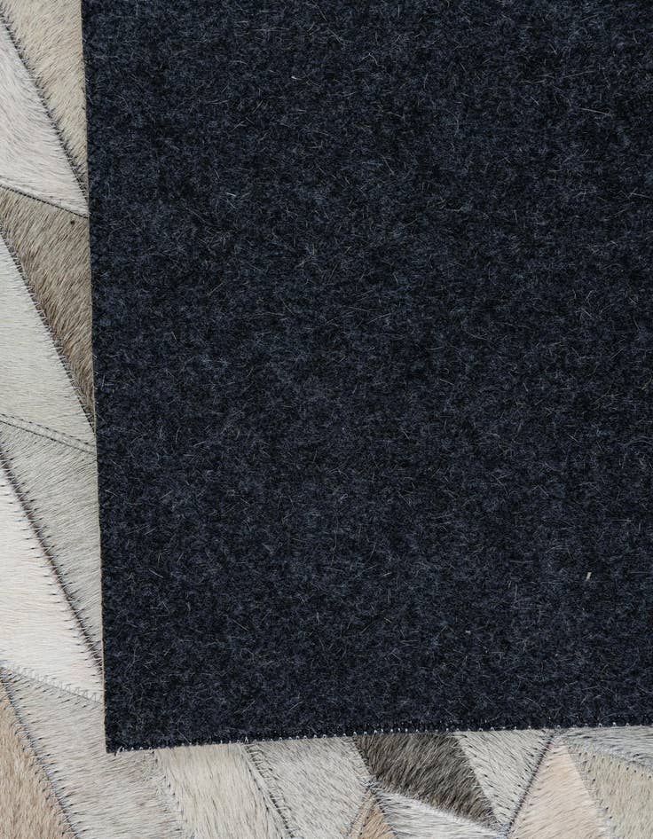 Detail image of  4' 10 x 8' Cowhide Leather Rug