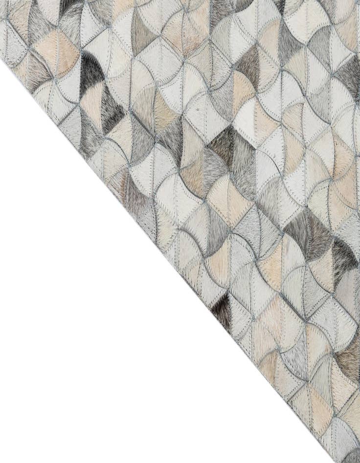 Detail image of  5' 1 x 7' 7 Cowhide Leather Rug