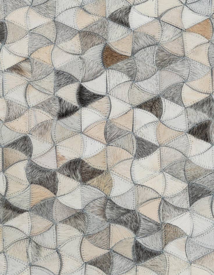 Detail image of  5' 1 x 7' 7 Cowhide Leather Rug