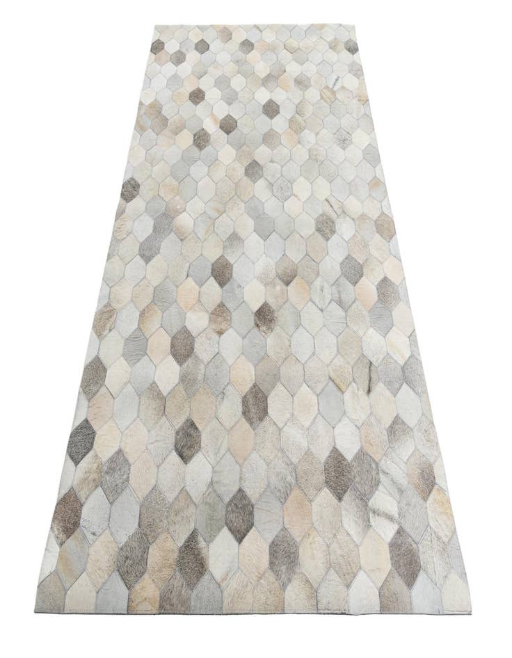 Detail image of  5' 2 x 7' 9 Cowhide Leather Rug