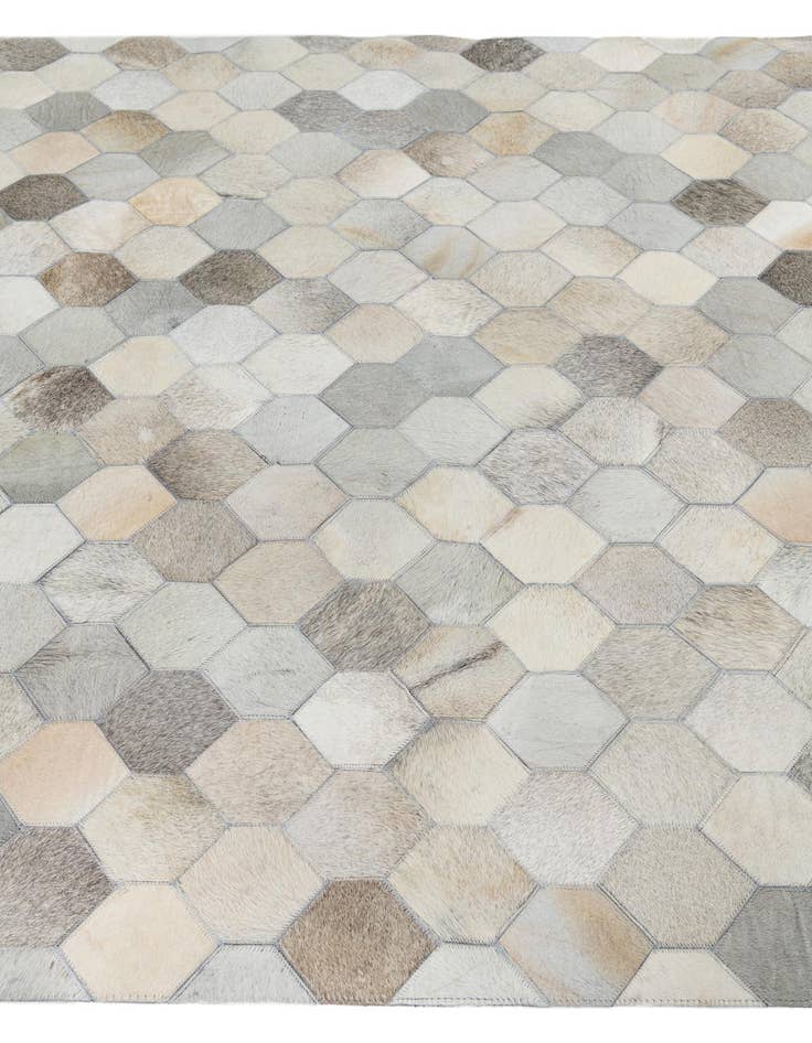 Detail image of  5' 2 x 7' 9 Cowhide Leather Rug