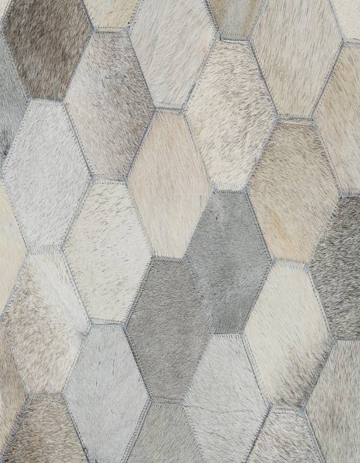 Detail image of  5' 2 x 7' 9 Cowhide Leather Rug