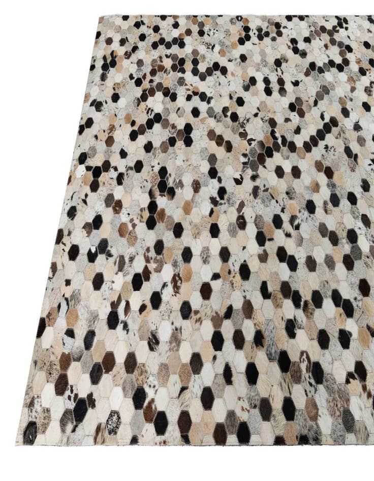 Detail image of  5' 2 x 8' Cowhide Leather Rug