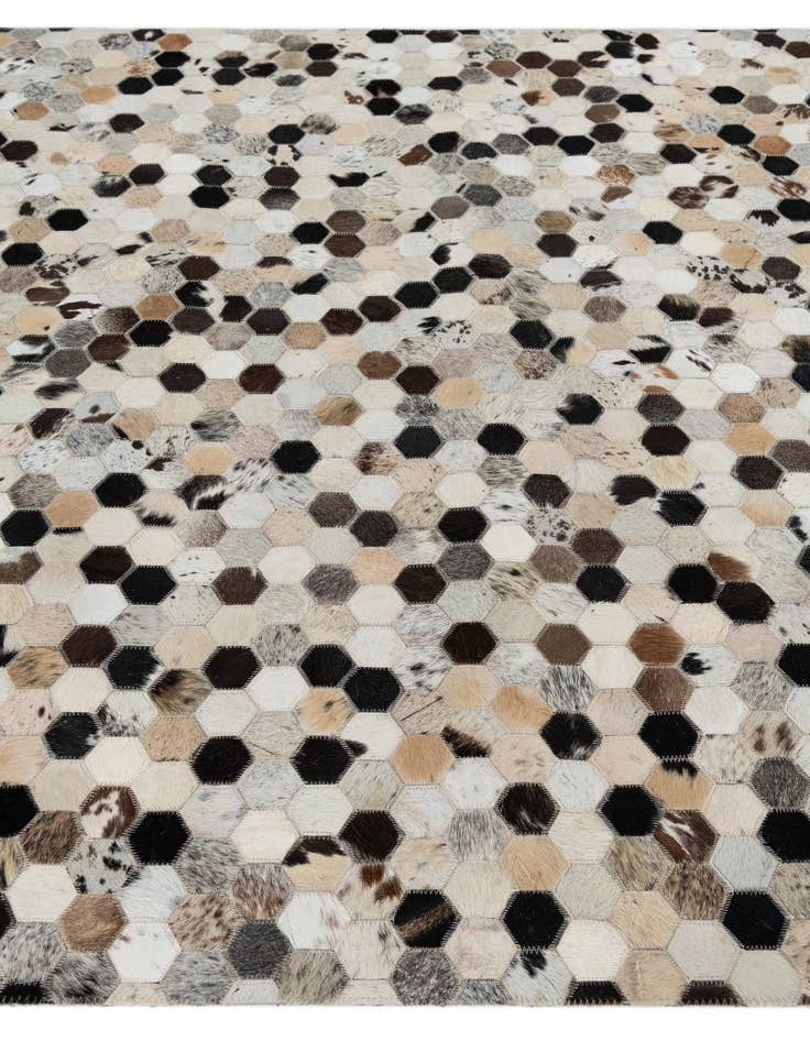 Detail image of  5' 2 x 8' Cowhide Leather Rug