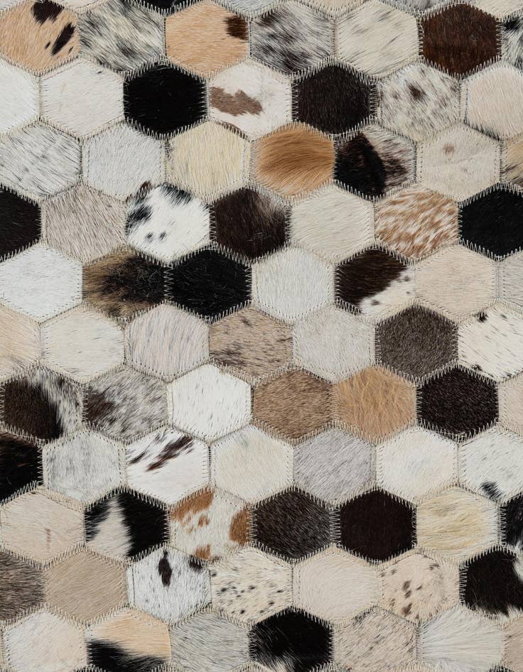 Detail image of  5' 2 x 8' Cowhide Leather Rug