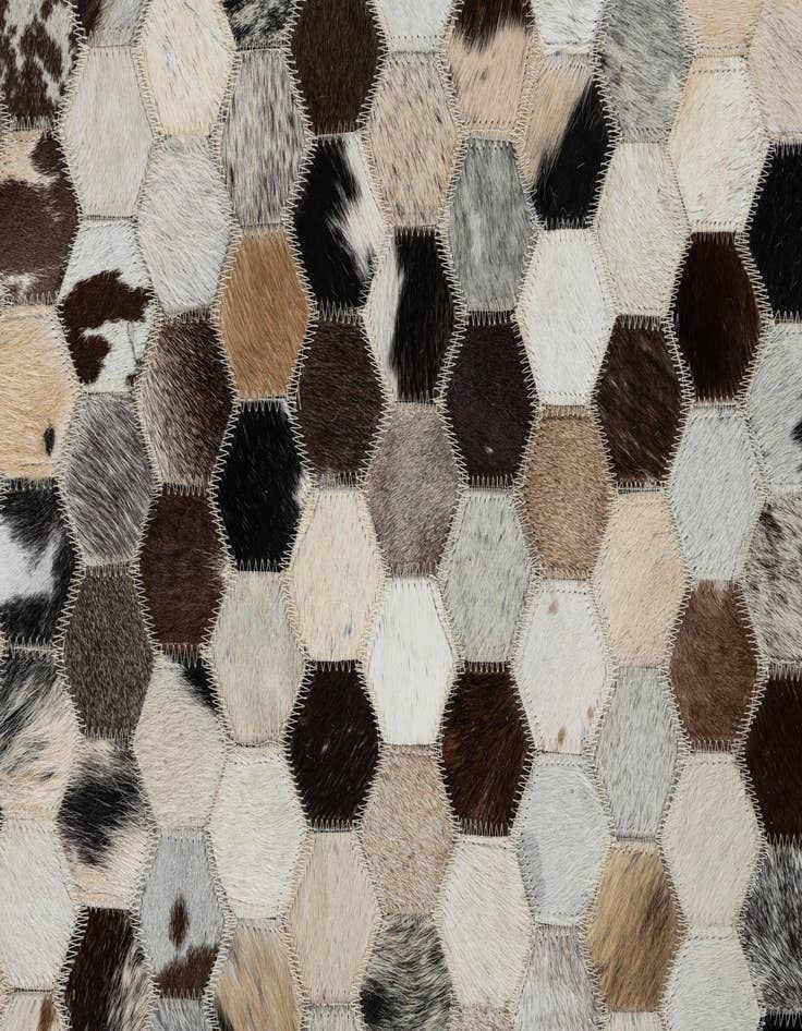 Detail image of  5' 2 x 8' Cowhide Leather Rug