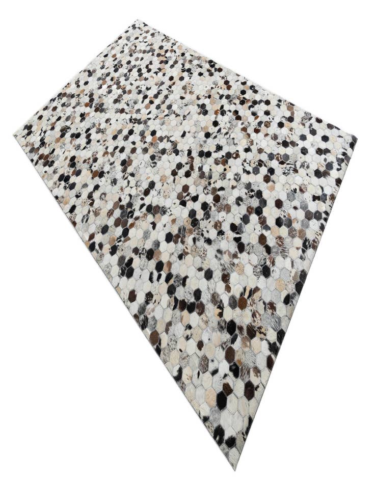 Detail image of  5' 1 x 8' 2 Cowhide Leather Rug