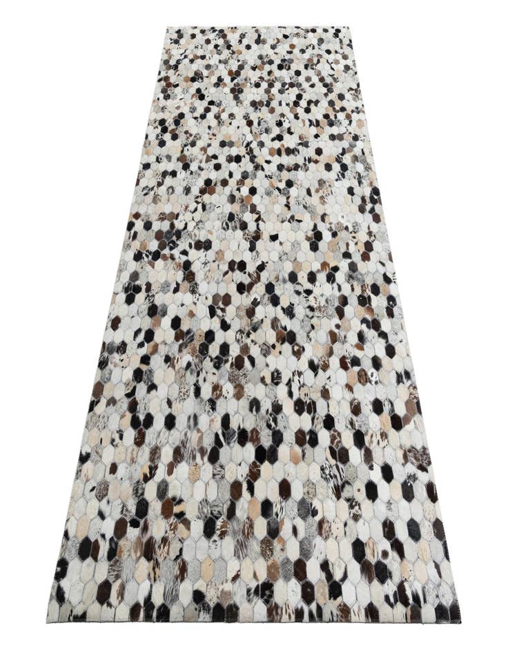 Detail image of  5' 1 x 8' 2 Cowhide Leather Rug