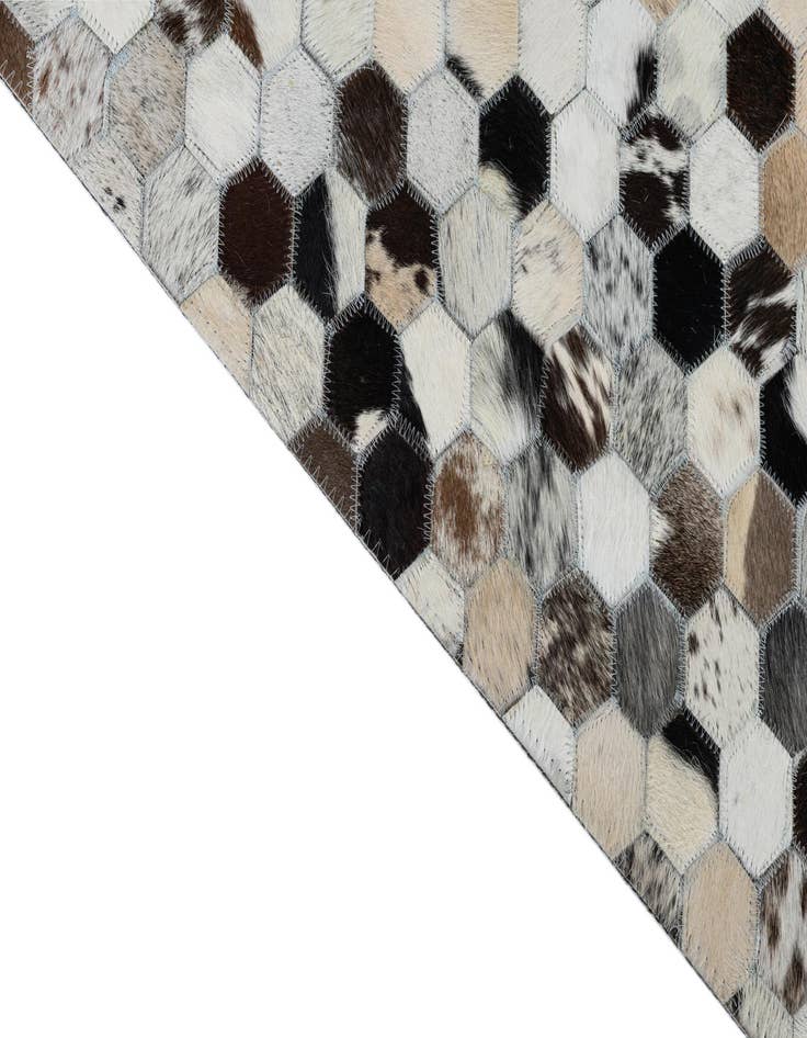 Detail image of  5' 1 x 8' 2 Cowhide Leather Rug